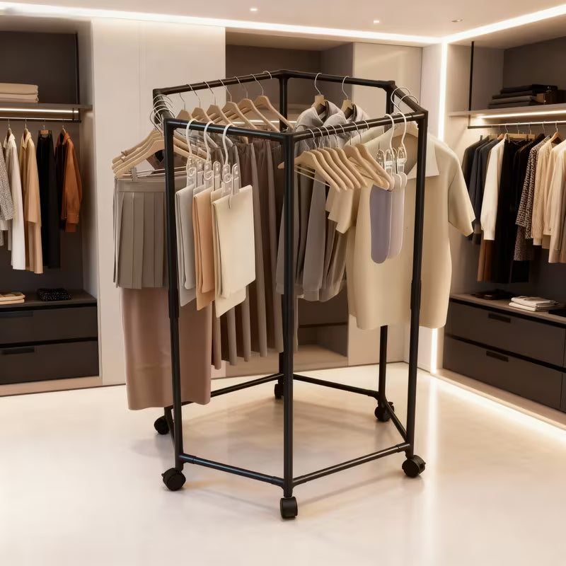 ™Vara | מייבש כביסה נייד בצורת משושה עם גלגלים